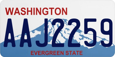 WA license plate AAJ2259