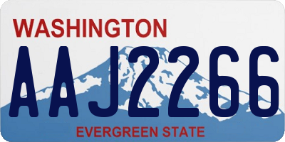 WA license plate AAJ2266