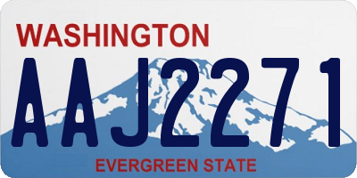 WA license plate AAJ2271