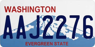 WA license plate AAJ2276