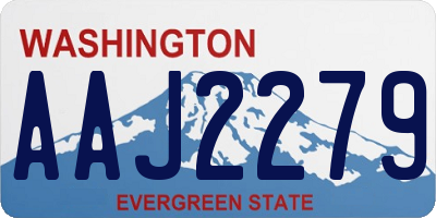 WA license plate AAJ2279