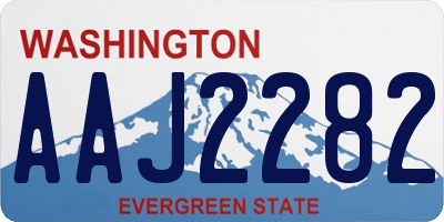 WA license plate AAJ2282