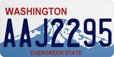 WA license plate AAJ2295