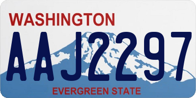 WA license plate AAJ2297