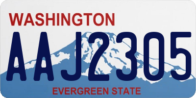 WA license plate AAJ2305