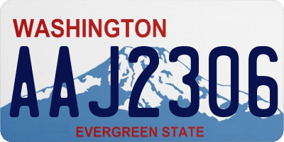 WA license plate AAJ2306