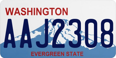 WA license plate AAJ2308