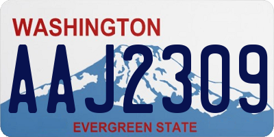 WA license plate AAJ2309
