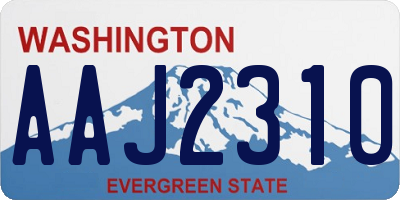 WA license plate AAJ2310