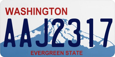 WA license plate AAJ2317