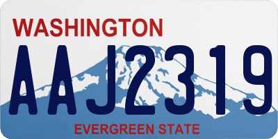 WA license plate AAJ2319