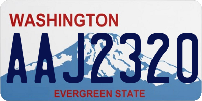 WA license plate AAJ2320