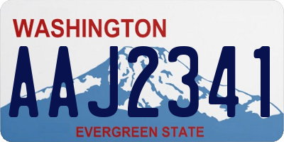 WA license plate AAJ2341