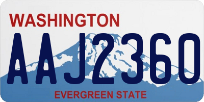 WA license plate AAJ2360