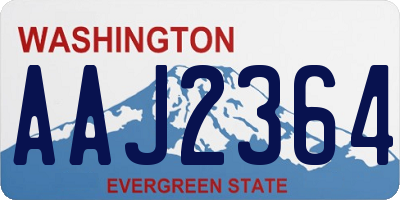 WA license plate AAJ2364