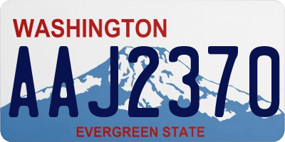 WA license plate AAJ2370