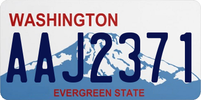 WA license plate AAJ2371