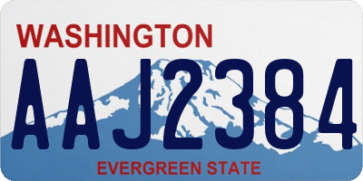 WA license plate AAJ2384