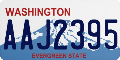 WA license plate AAJ2395