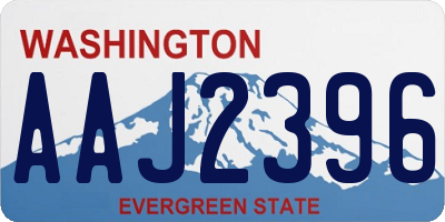 WA license plate AAJ2396