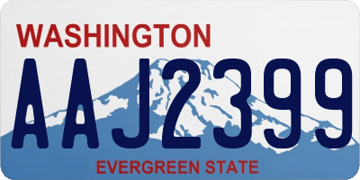 WA license plate AAJ2399