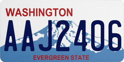 WA license plate AAJ2406