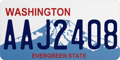 WA license plate AAJ2408