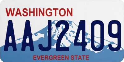 WA license plate AAJ2409