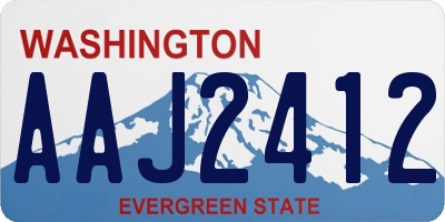 WA license plate AAJ2412