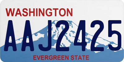 WA license plate AAJ2425