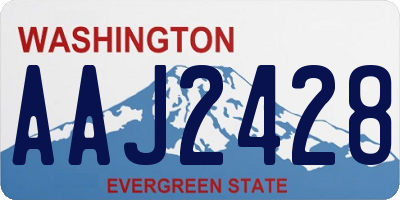 WA license plate AAJ2428