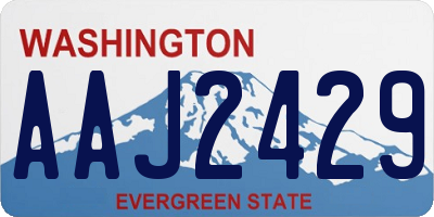 WA license plate AAJ2429