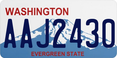 WA license plate AAJ2430