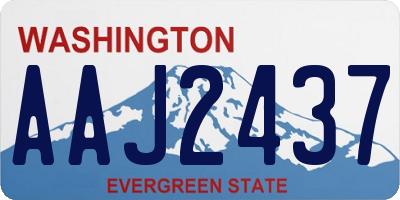 WA license plate AAJ2437