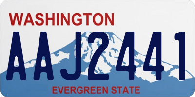 WA license plate AAJ2441