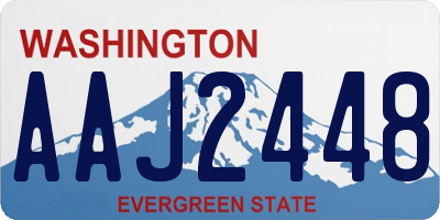 WA license plate AAJ2448