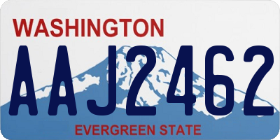WA license plate AAJ2462