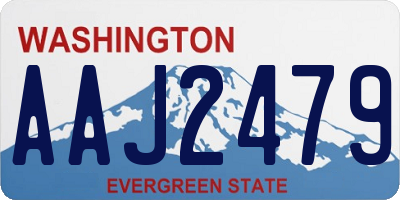 WA license plate AAJ2479