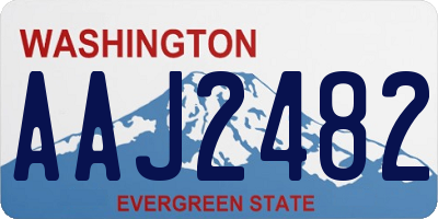 WA license plate AAJ2482