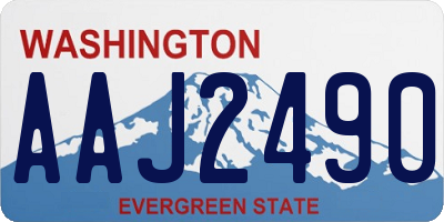 WA license plate AAJ2490