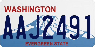 WA license plate AAJ2491