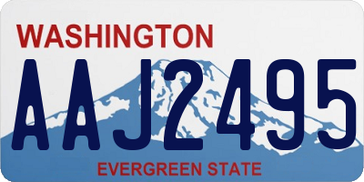 WA license plate AAJ2495