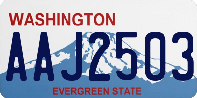 WA license plate AAJ2503