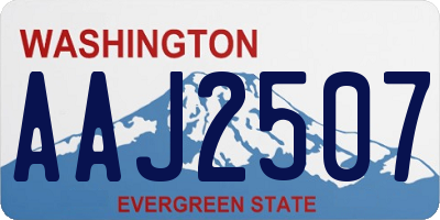 WA license plate AAJ2507
