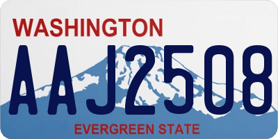 WA license plate AAJ2508