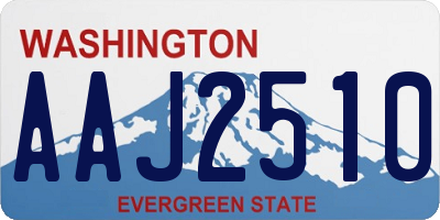 WA license plate AAJ2510