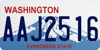 WA license plate AAJ2516