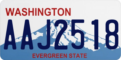 WA license plate AAJ2518