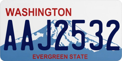 WA license plate AAJ2532
