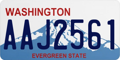 WA license plate AAJ2561